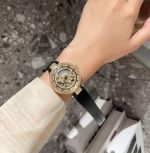 Rotonde De Cartier Imported Quartz Movement 36MM in Diameter Black Bracelet Lady Watch